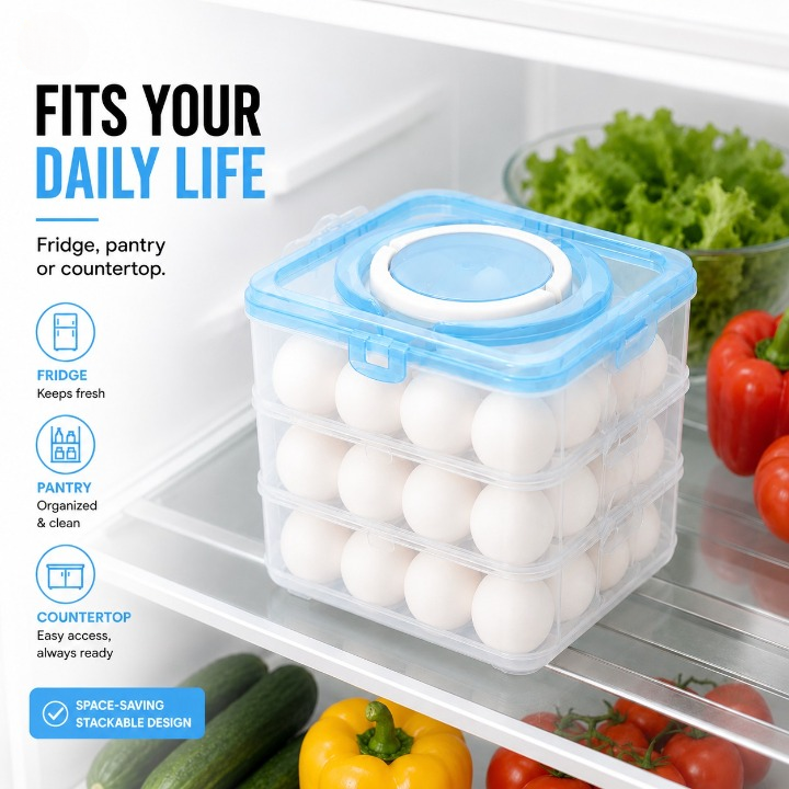 3-Tier Egg Storage Container