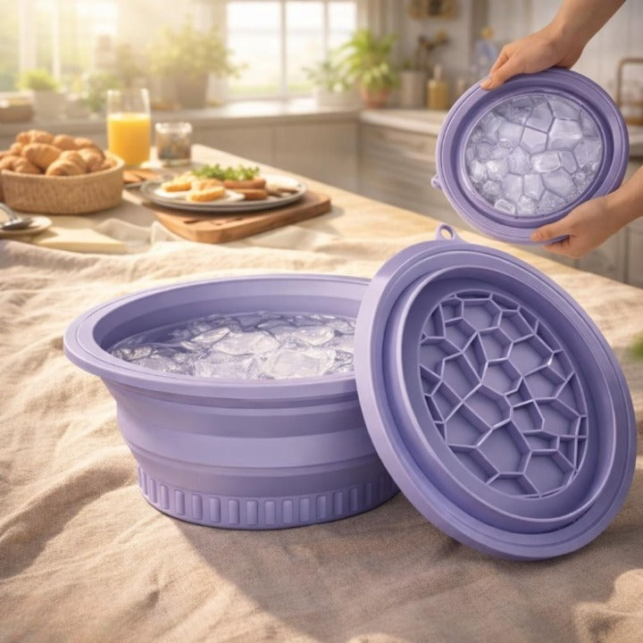 Collapsible Silicone Ice Facial Bowl for Face Wash & Skin Care