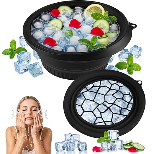 Collapsible Silicone Ice Facial Bowl for Face Wash & Skin Care
