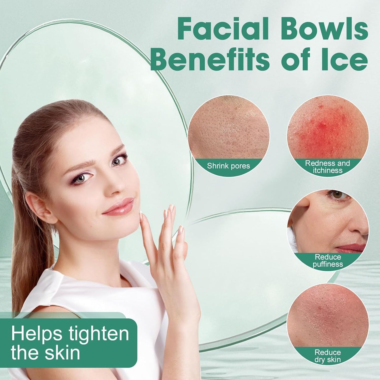 Collapsible Silicone Ice Facial Bowl for Face Wash & Skin Care