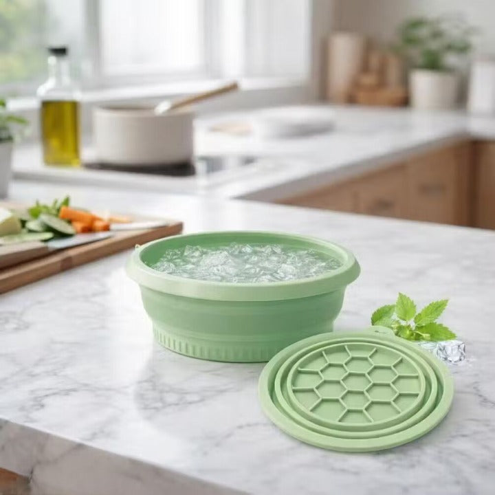 Collapsible Silicone Ice Facial Bowl for Face Wash & Skin Care