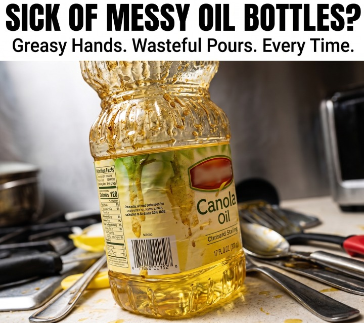2-in-1 Glass Oil Dispenser & Sprayer - Leakproof, For Cooking & Salads