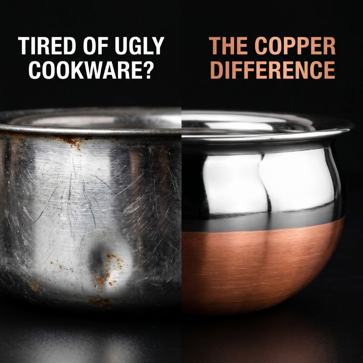 Premium Copper Bottom Handi Set (3 Pcs) - Stainless Steel