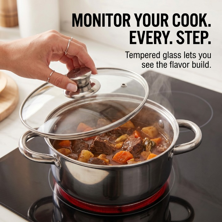 Pro-Grade 18/10 Stainless Steel Casserole