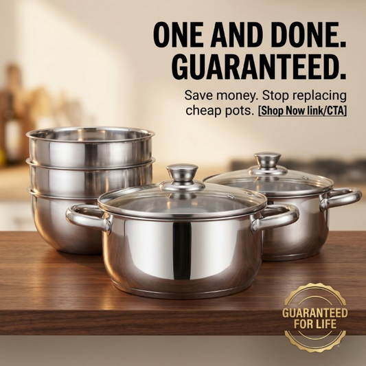Pro-Grade 18/10 Stainless Steel Casserole