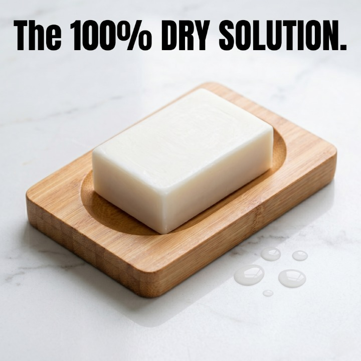 Natural Bamboo Soap Dish with Drainage Slots