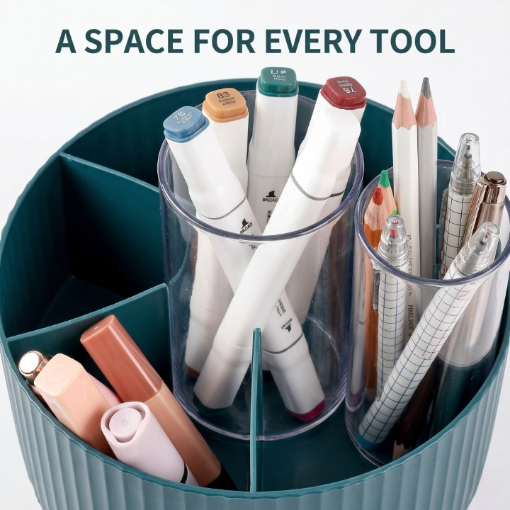 360° Rotating Desk Organizer & Pen Holder