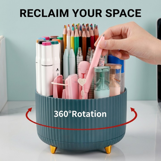 360° Rotating Desk Organizer & Pen Holder