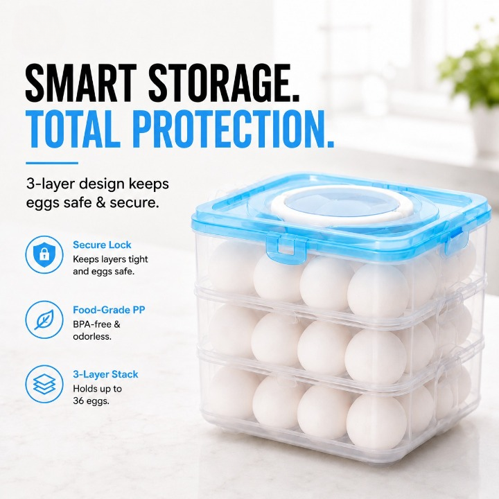 3-Tier Egg Storage Container
