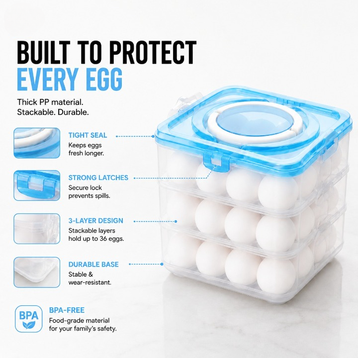 3-Tier Egg Storage Container