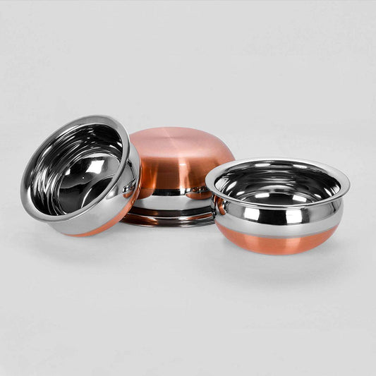 Premium Copper Bottom Handi Set (3 Pcs) - Stainless Steel